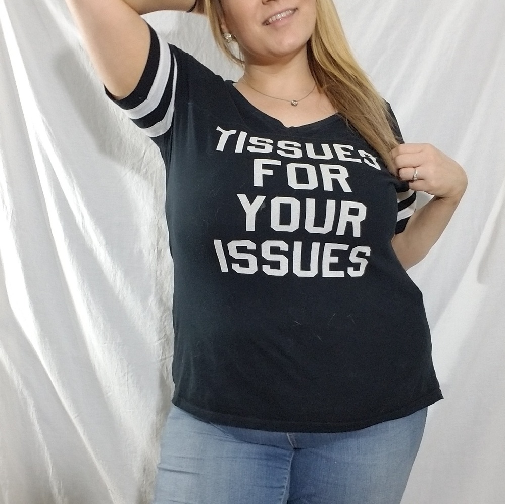 TORRID "TISSUES FOR YOUR ISSUES" Cotton Tee